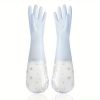 1 Pair Of Thermal Dishwashing Gloves; Thick And Durable; Waterproof Non-slip; Protective; Random Color