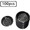 100 Pcs Plastic Disposable Sauce Dishes, Dipping Soy Sauce Seasoning Plate Bowls, Mini Condiment Appetizer Tray For Sushi Soy Mustard Vinegar Ketchup